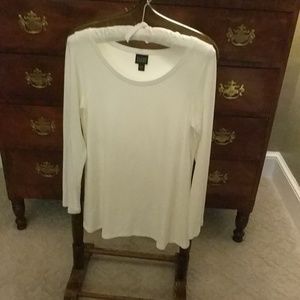 Eileen fisher longsleeve white shirt size small